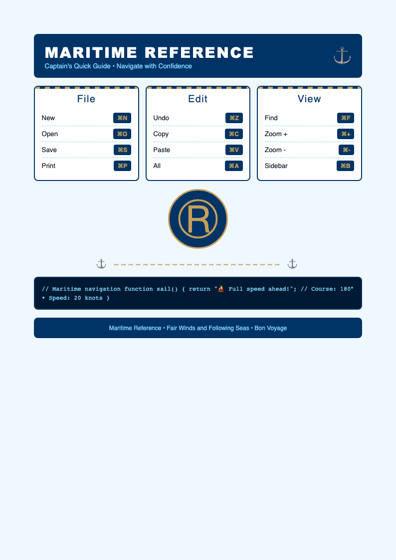 Maritime quick reference
